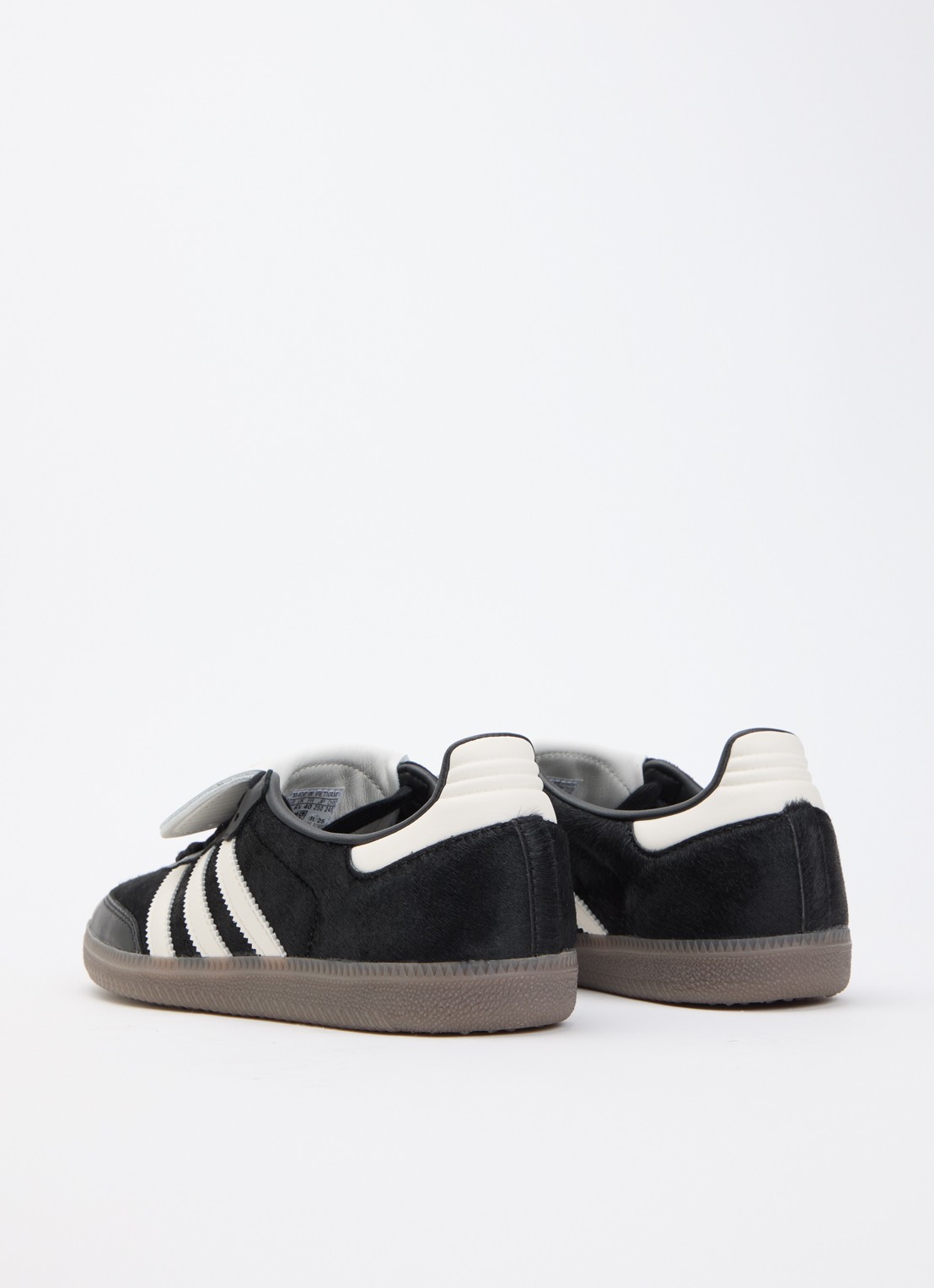 Adidas Samba LT sneaker van leer met ponyhair - achterkant 2 zwart