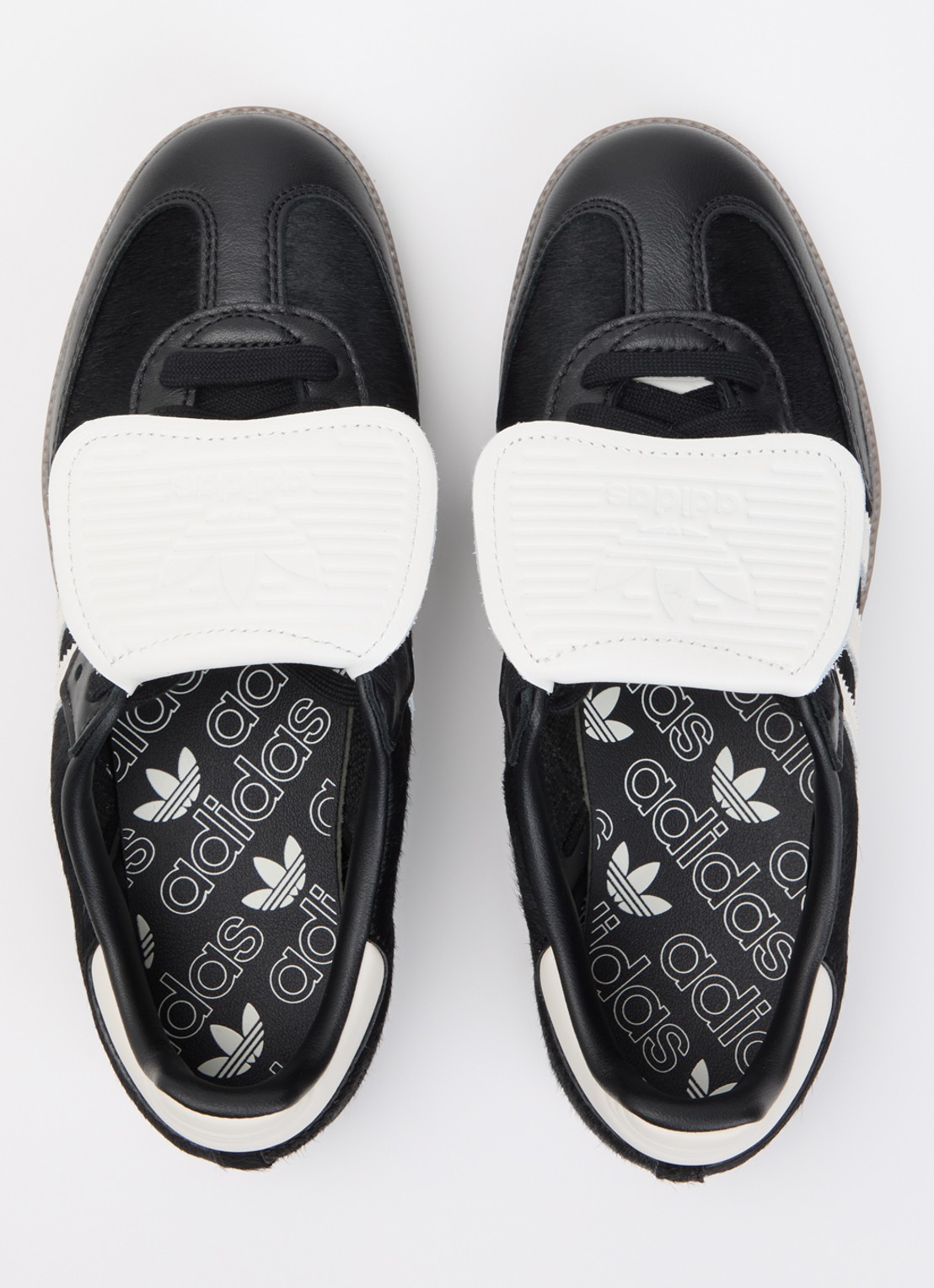 Adidas Samba LT sneaker van leer met ponyhair - detail 4 zwart