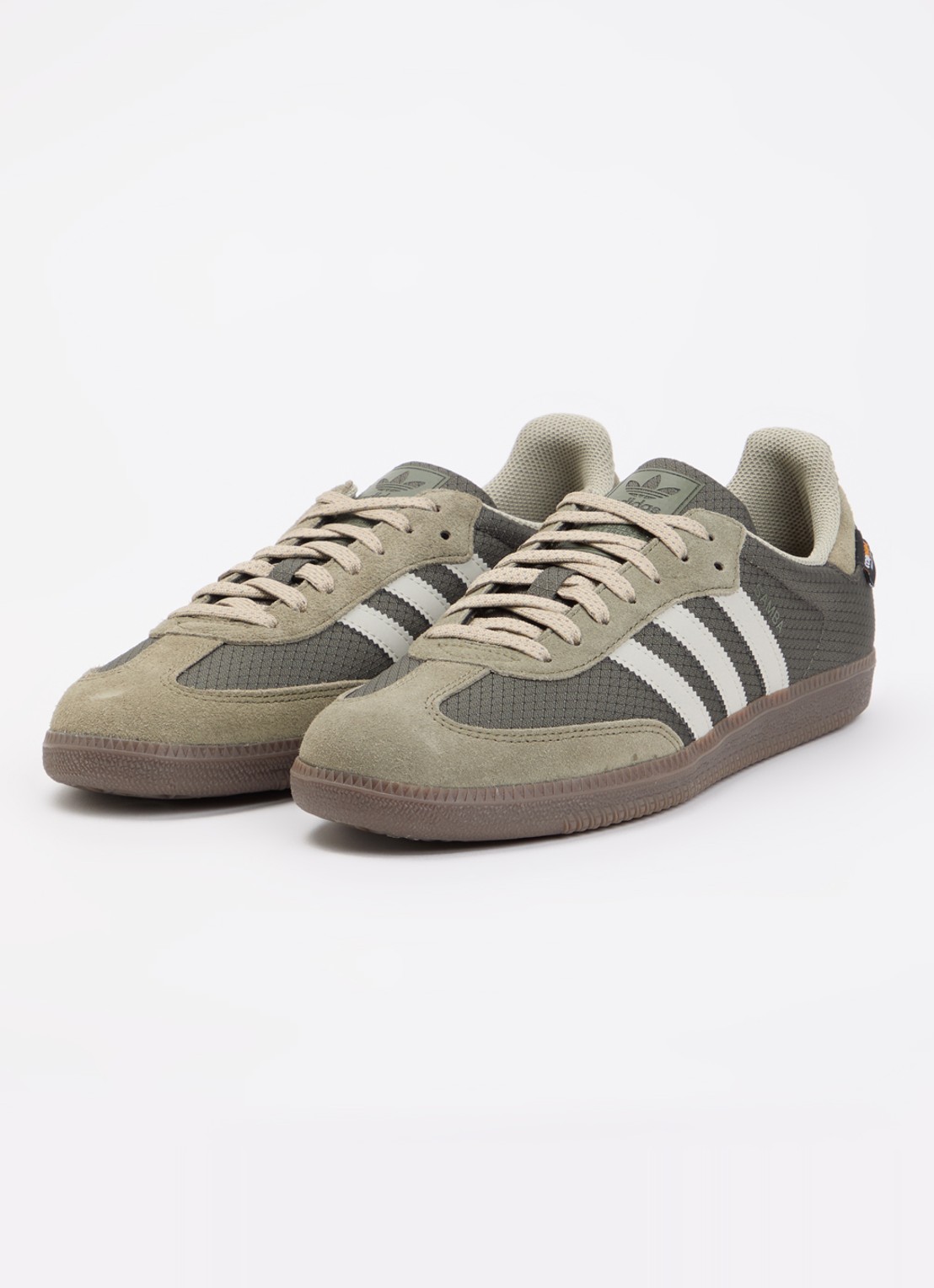 Adidas Samba OG sneaker met details van suède - detail 3 legergroen