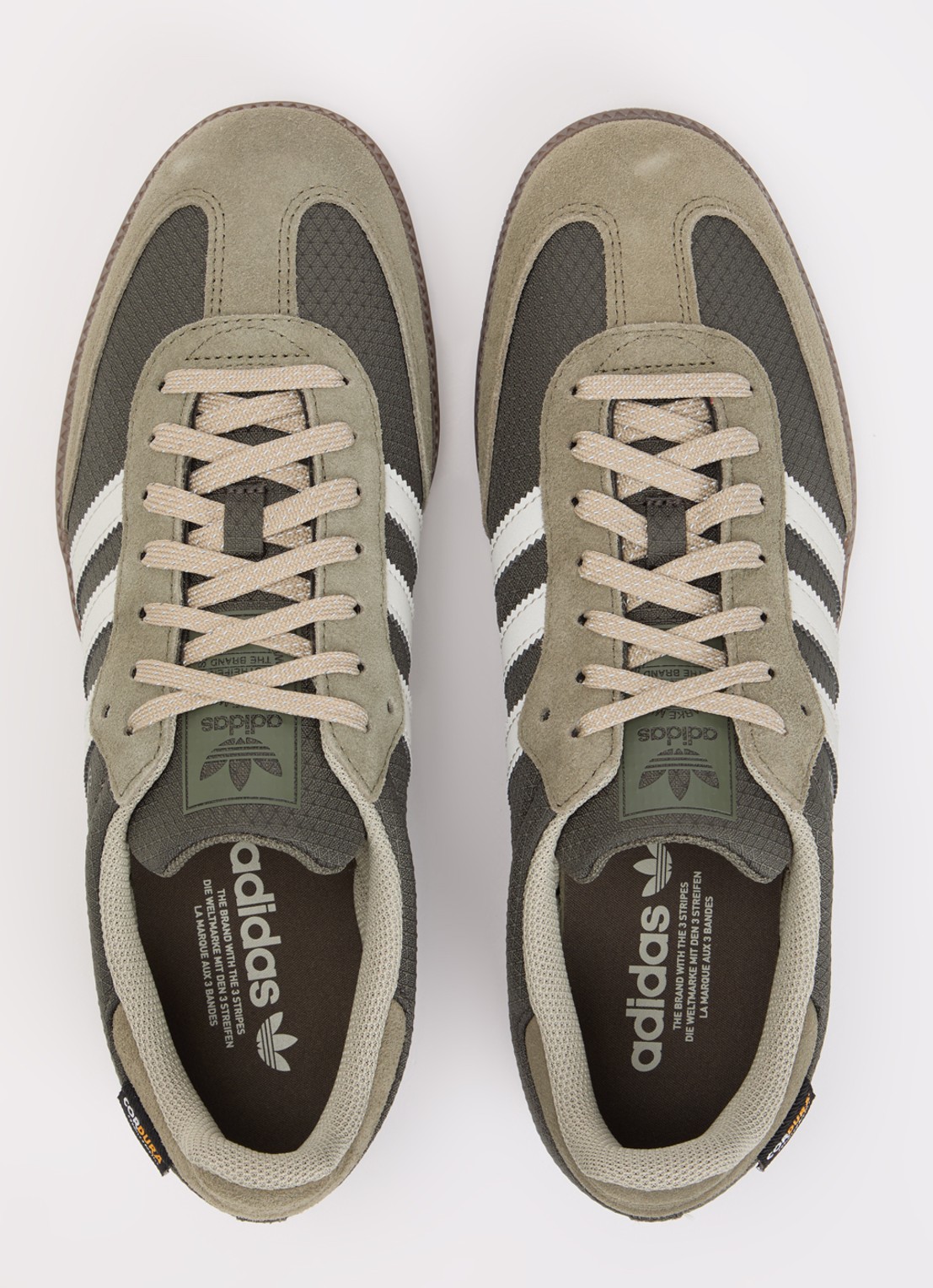 Adidas Samba OG sneaker met details van suède - detail 4 legergroen