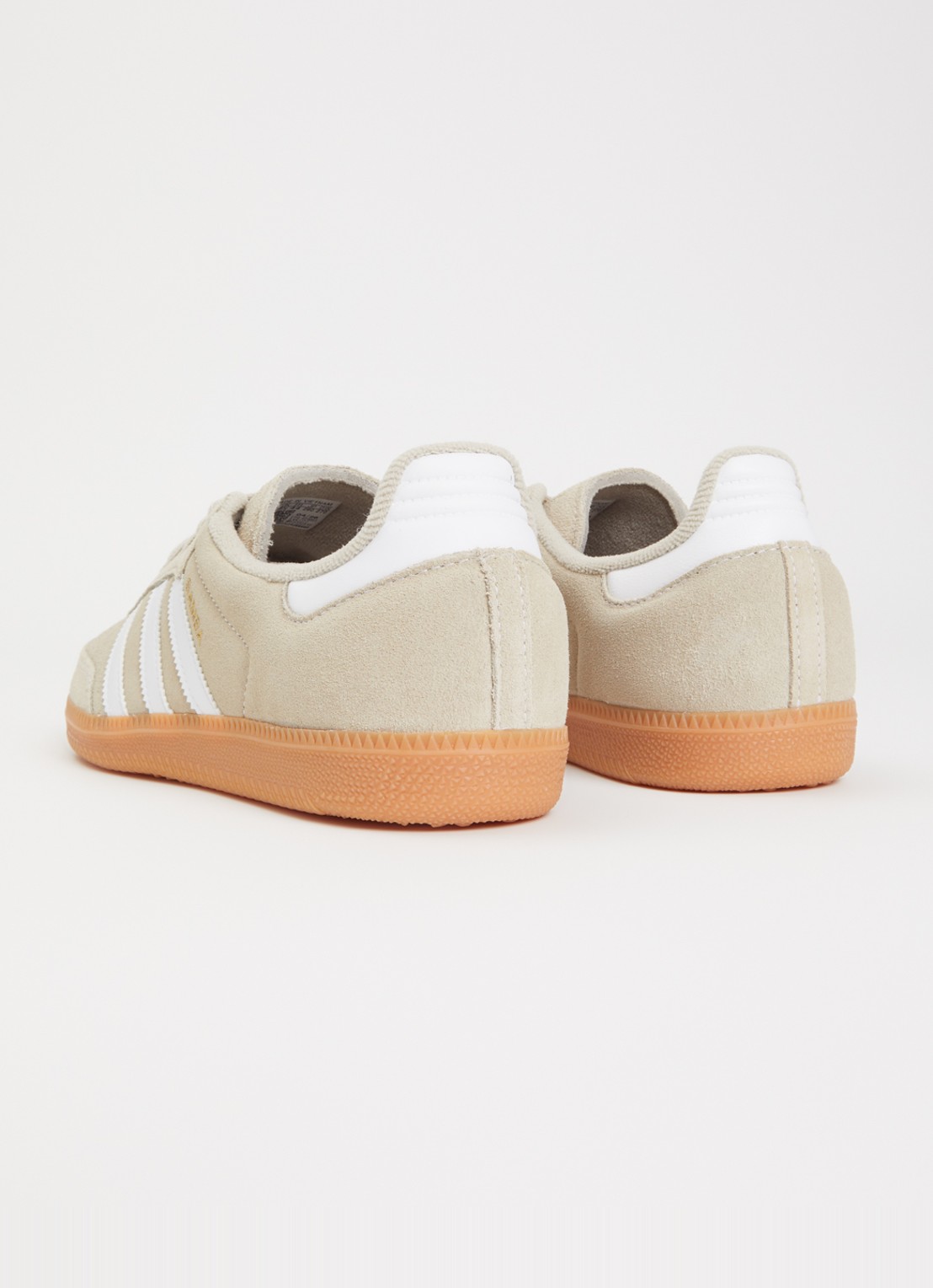 Adidas Samba OG sneaker met logo - achterkant khaki