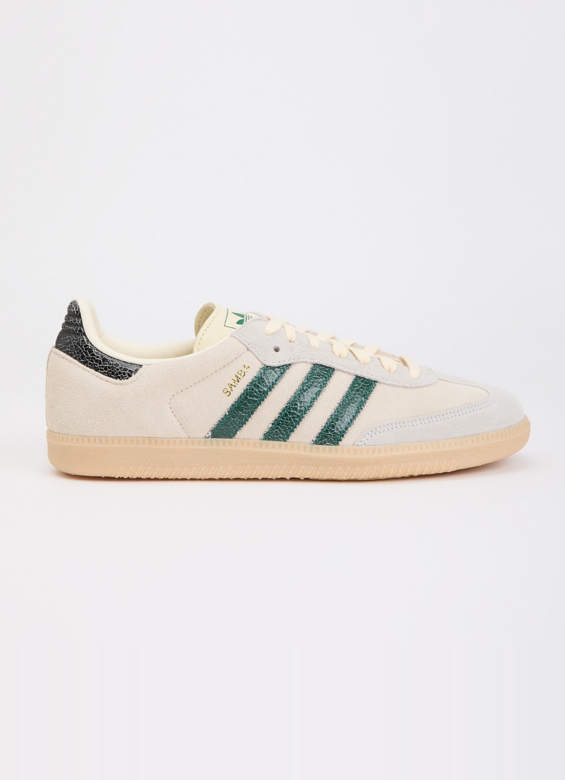 Adidas Samba OG sneaker met logo - voorkant 5 gebroken wit