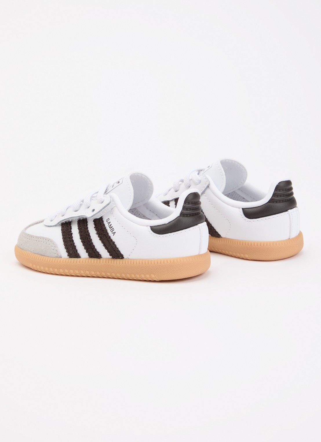 Adidas Samba OG sneaker van leer met details van suède - achterkant 3 wit