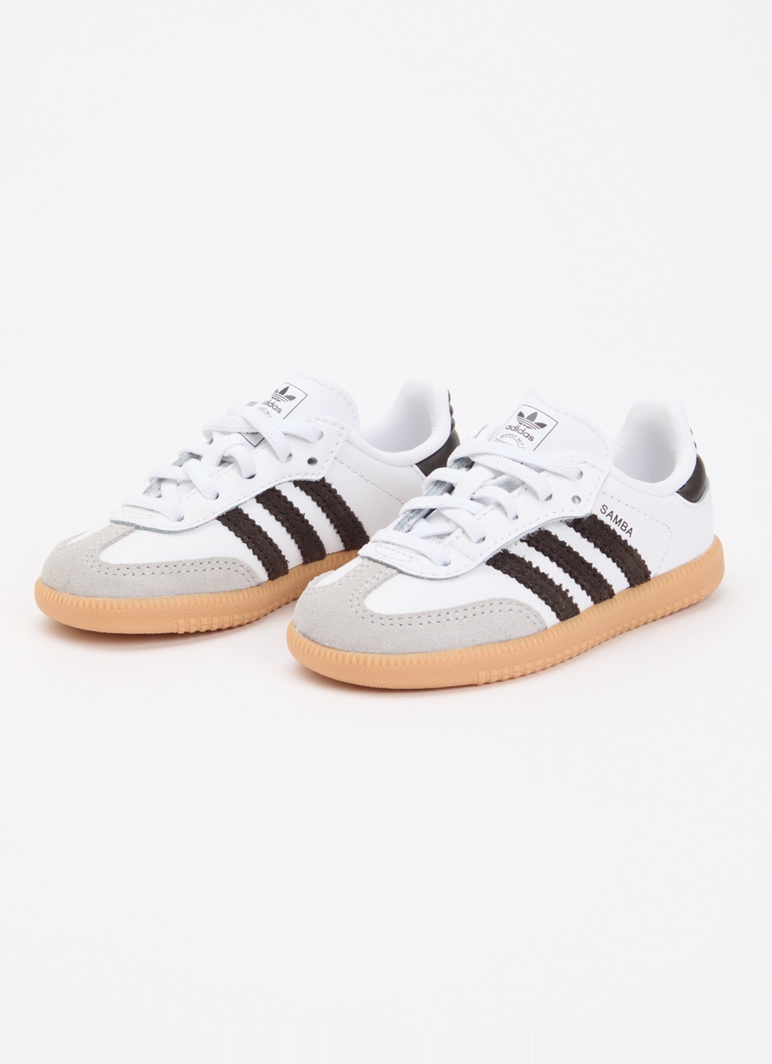 Adidas Samba OG sneaker van leer met details van suède - voorkant 2 wit