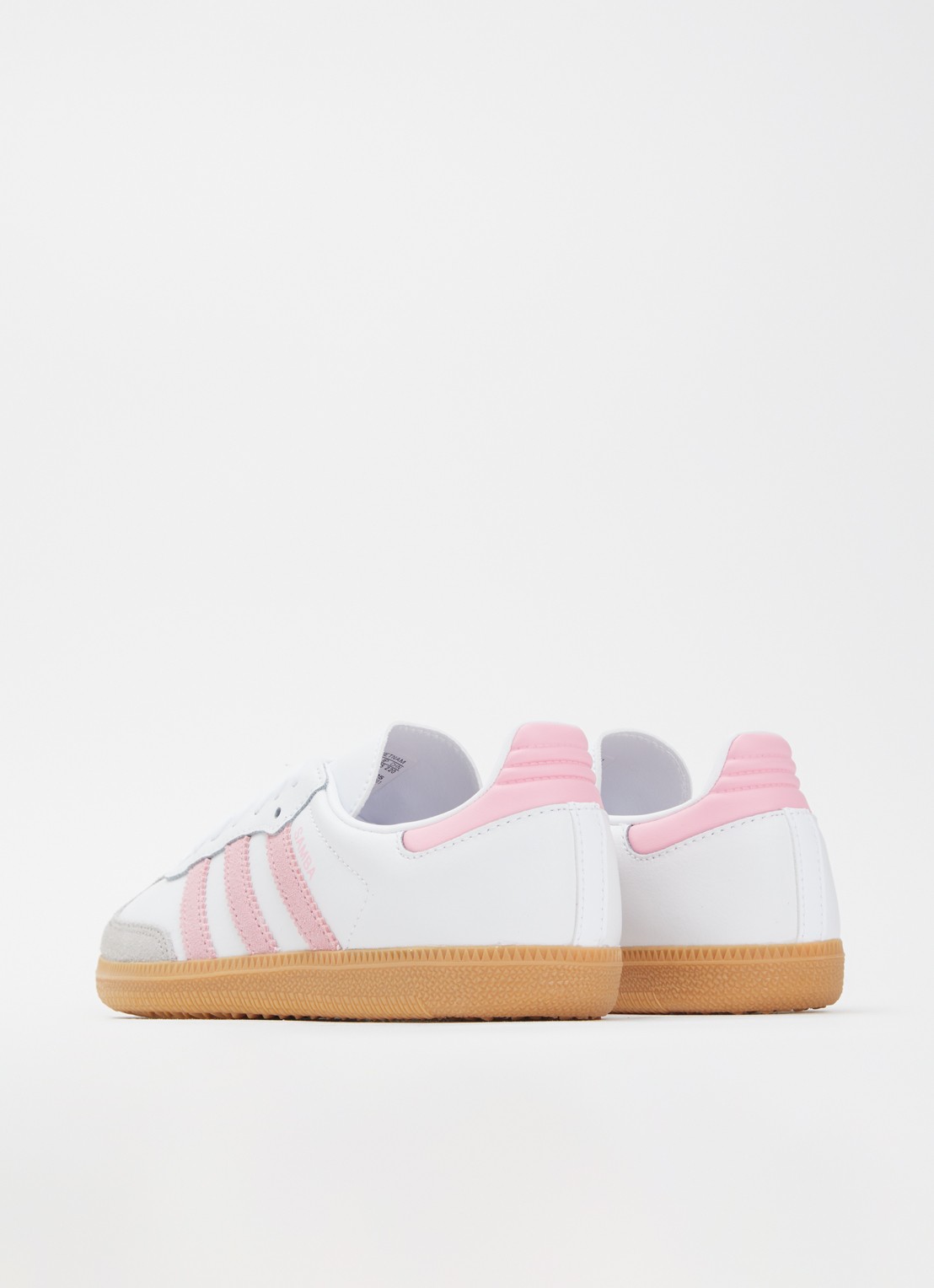 Adidas Samba OG sneaker van leer met details van suède - achterkant 3 wit