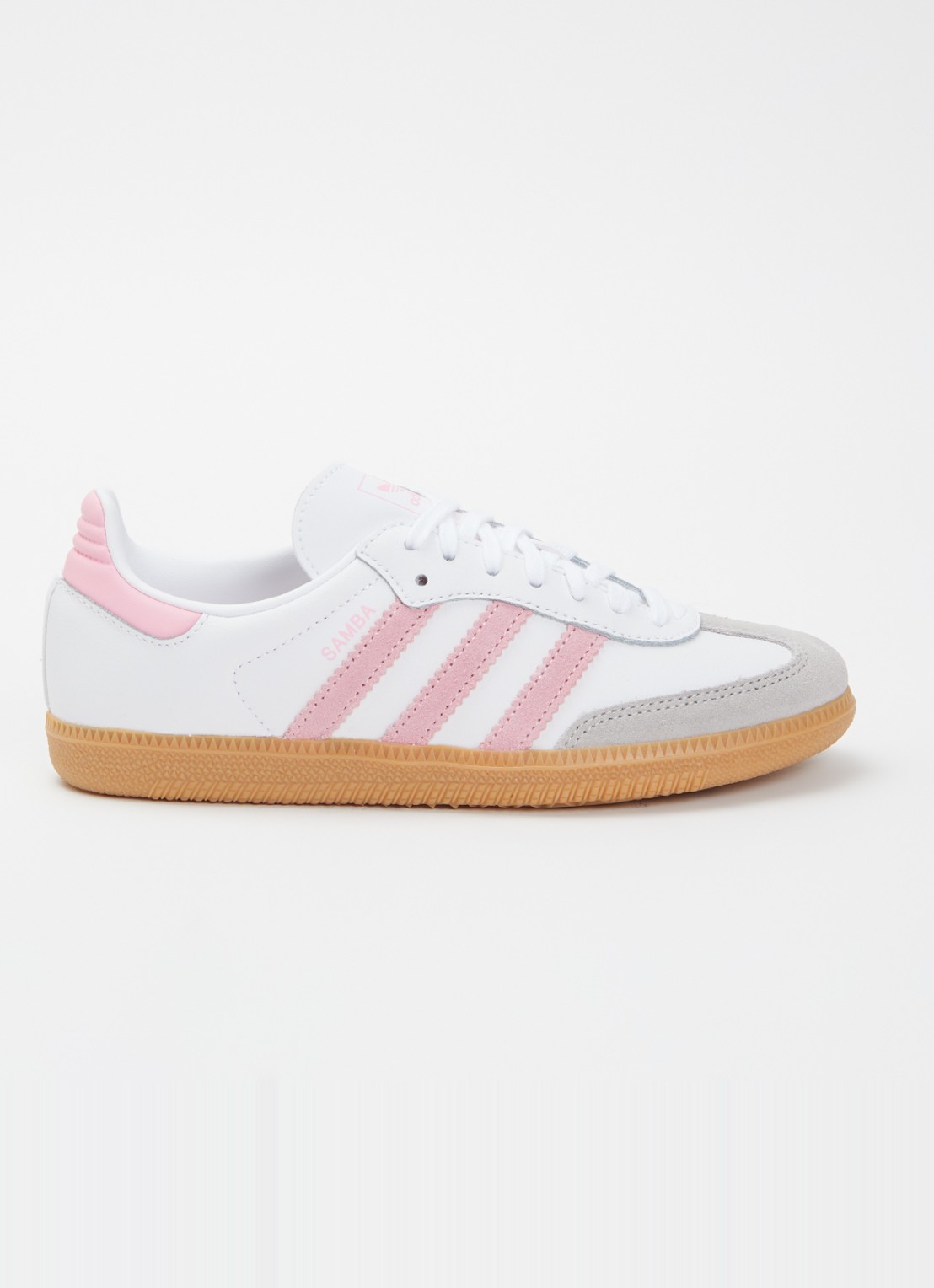 Adidas Samba OG sneaker van leer met details van suède - voorkant wit