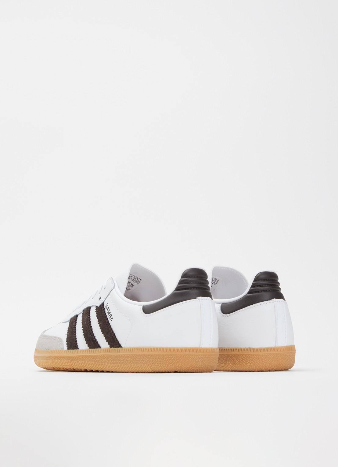 Adidas Samba OG sneaker van leer met details van suède - achterkant wit