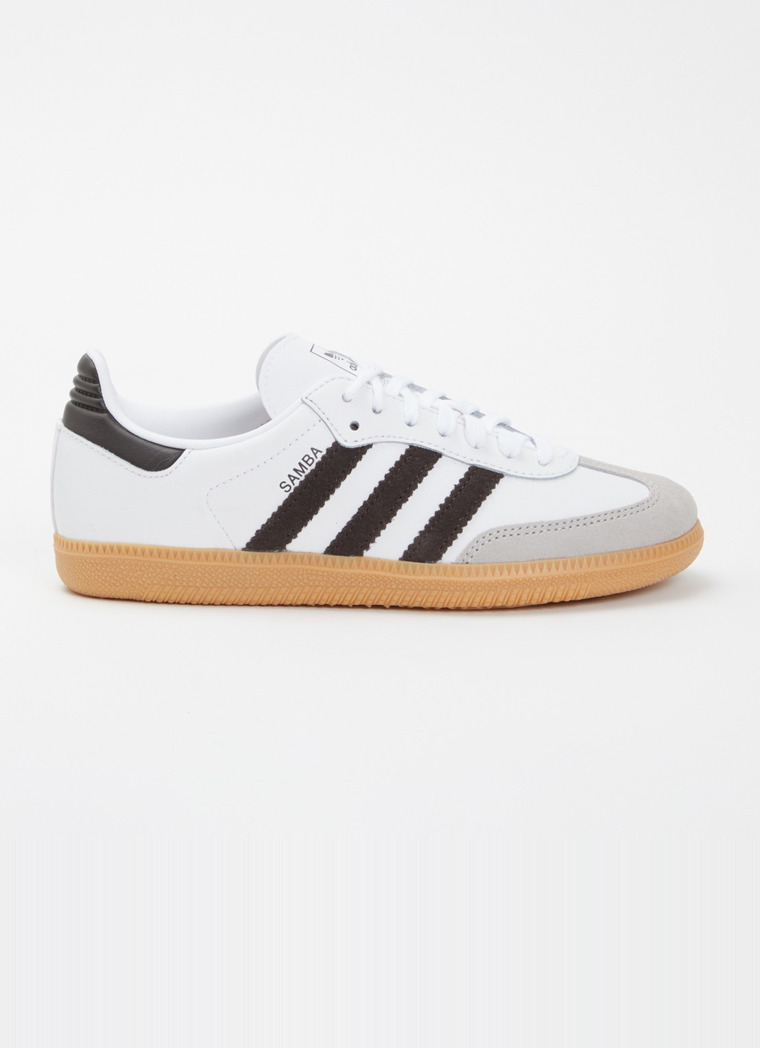 Adidas Samba OG sneaker van leer met details van suède - voorkant 2 wit