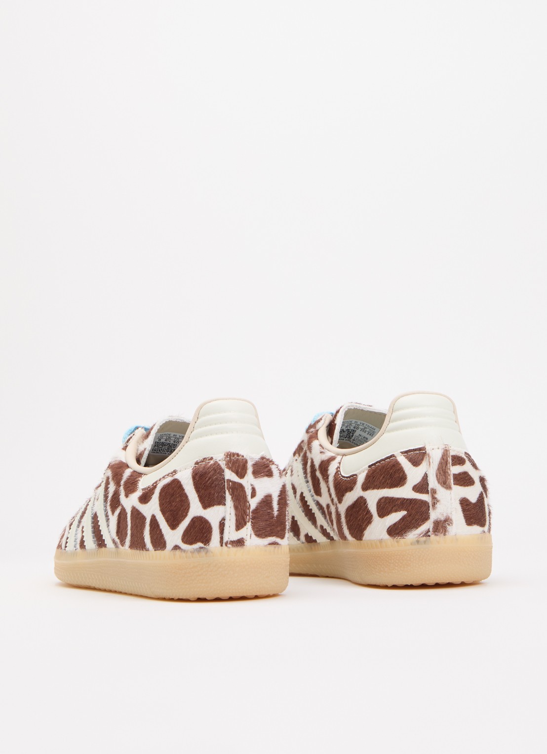 Adidas Samba OG sneaker van leer met dierenprint  - achterkant 4 lichtbruin