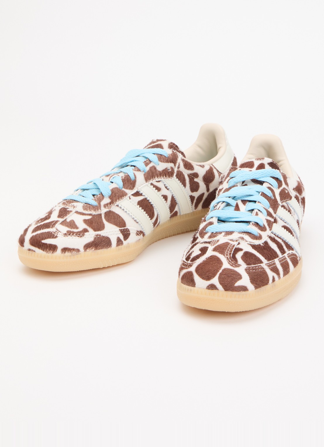 Adidas Samba OG sneaker van leer met dierenprint  - detail lichtbruin