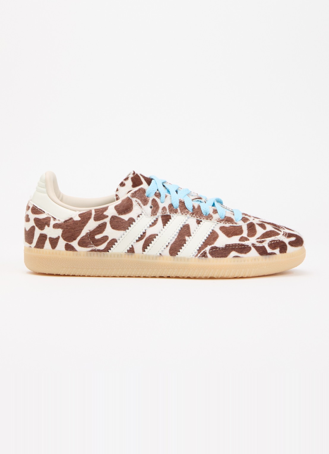 Adidas Samba OG sneaker van leer met dierenprint  - voorkant 5 lichtbruin