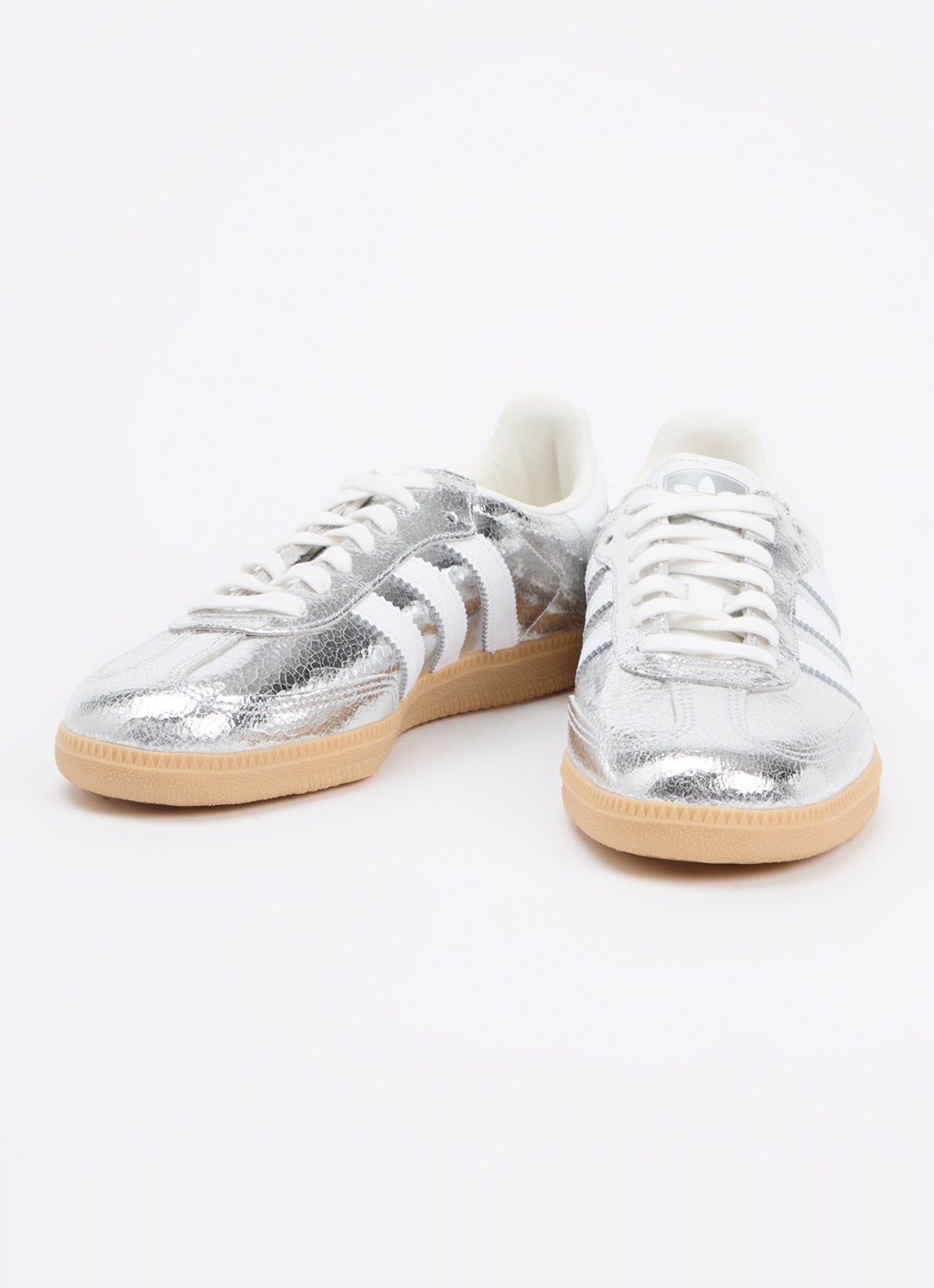 Adidas Samba OG sneaker van leer met lakfinish - detail 3 zilver