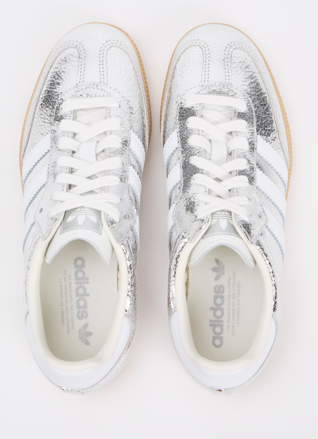 Adidas Samba OG sneaker van leer met lakfinish - detail 4 zilver