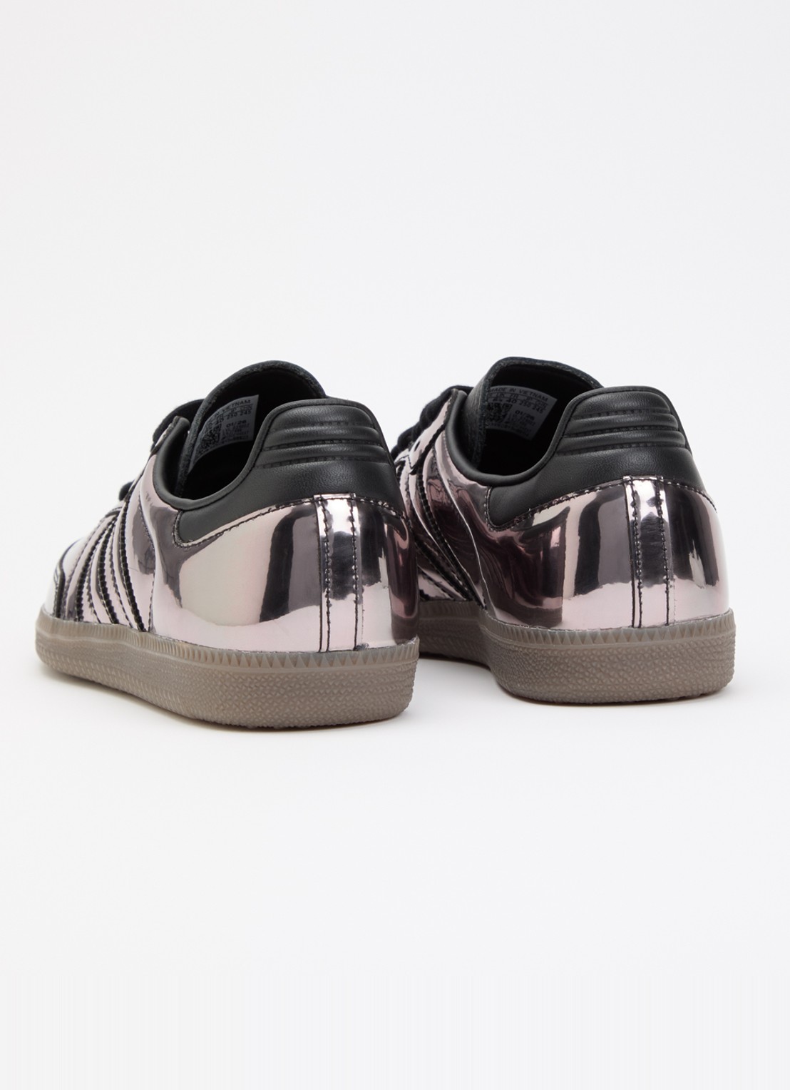 Adidas Samba OG sneaker van leer met lakfinish - achterkant 2 zwart