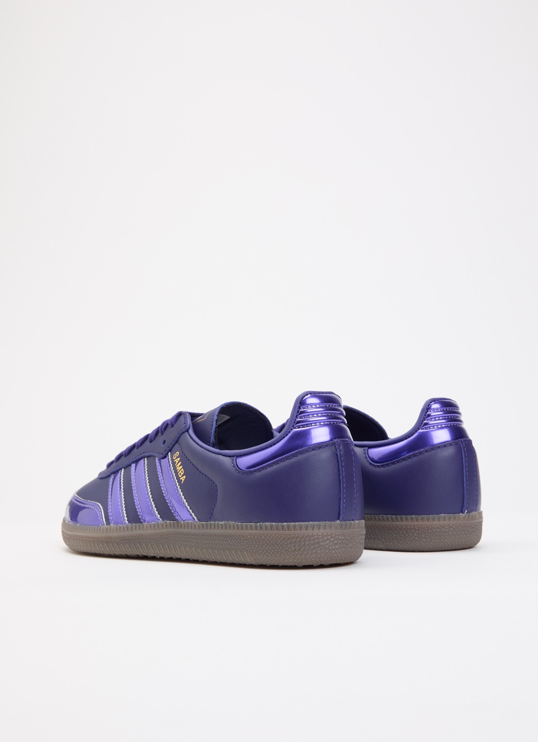 Adidas Samba OG sneaker van leer met metallic details - achterkant paars