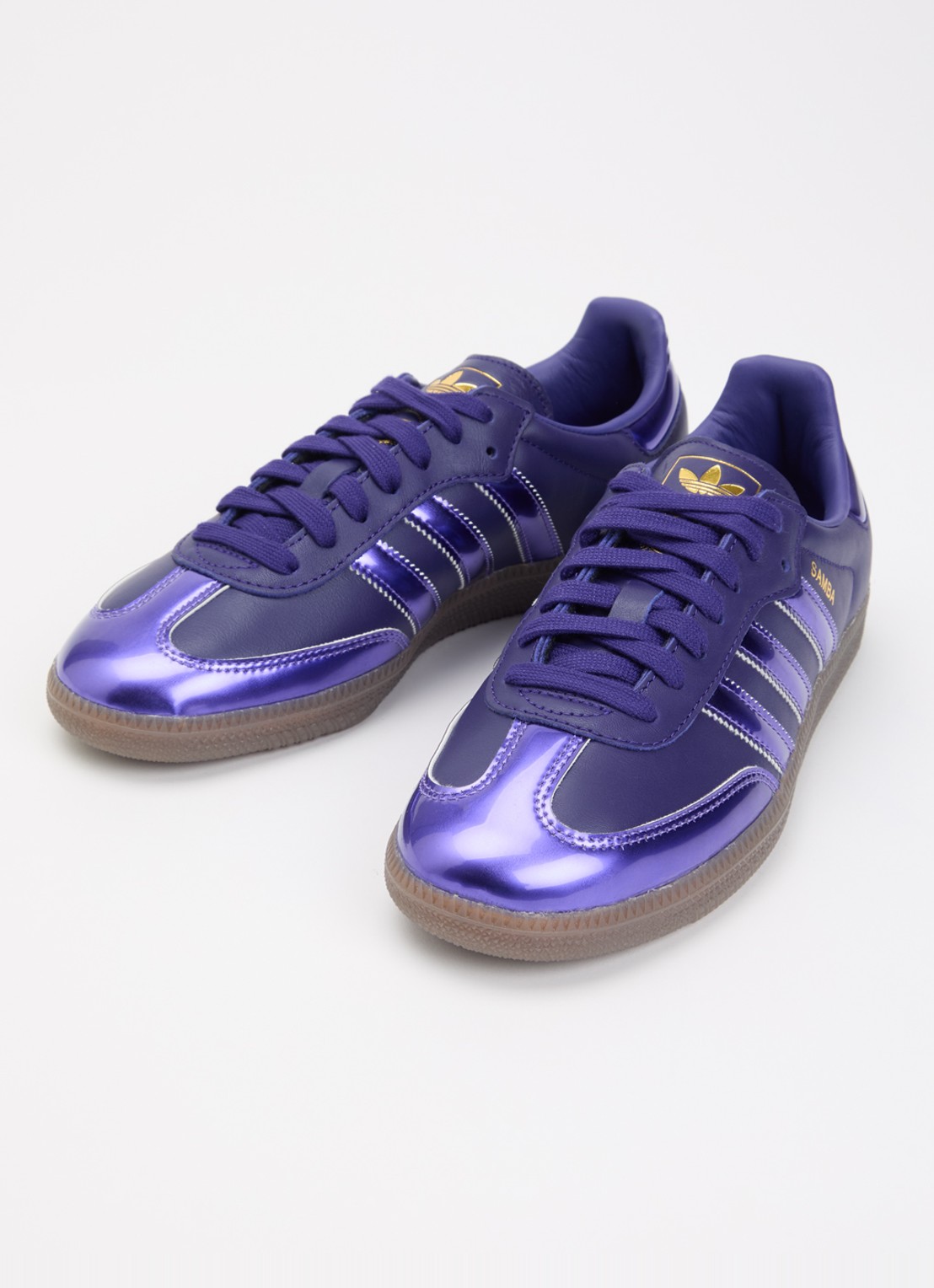 Adidas Samba OG sneaker van leer met metallic details - detail 3 paars