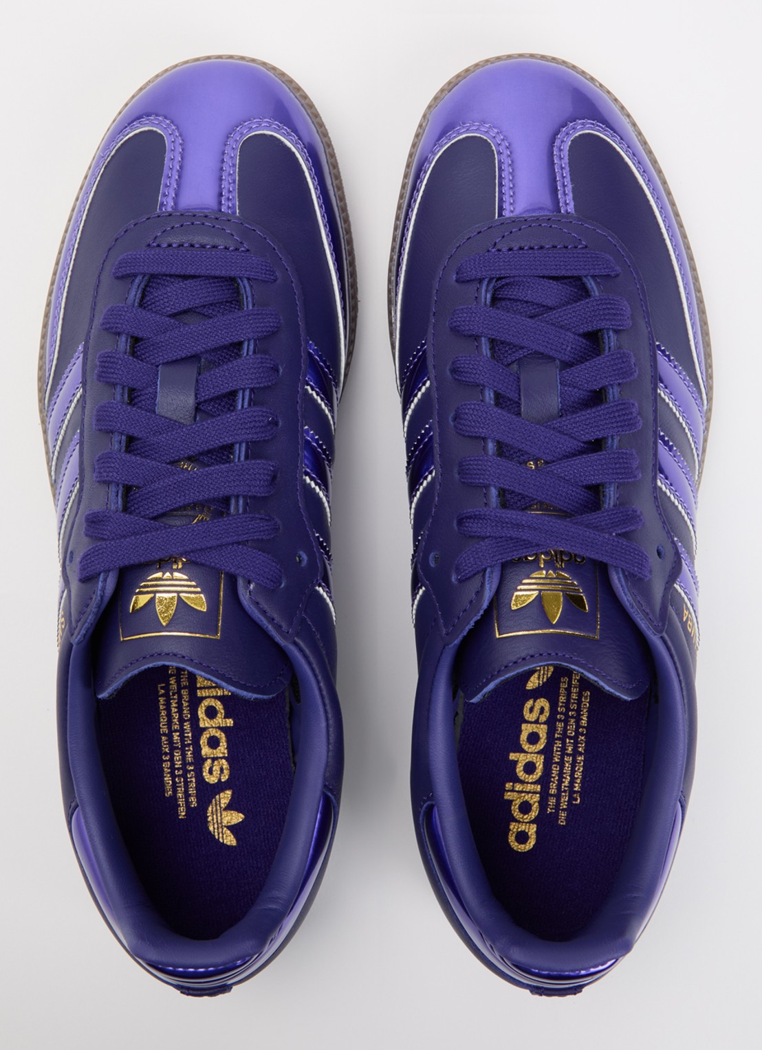 Adidas Samba OG sneaker van leer met metallic details - detail 4 paars