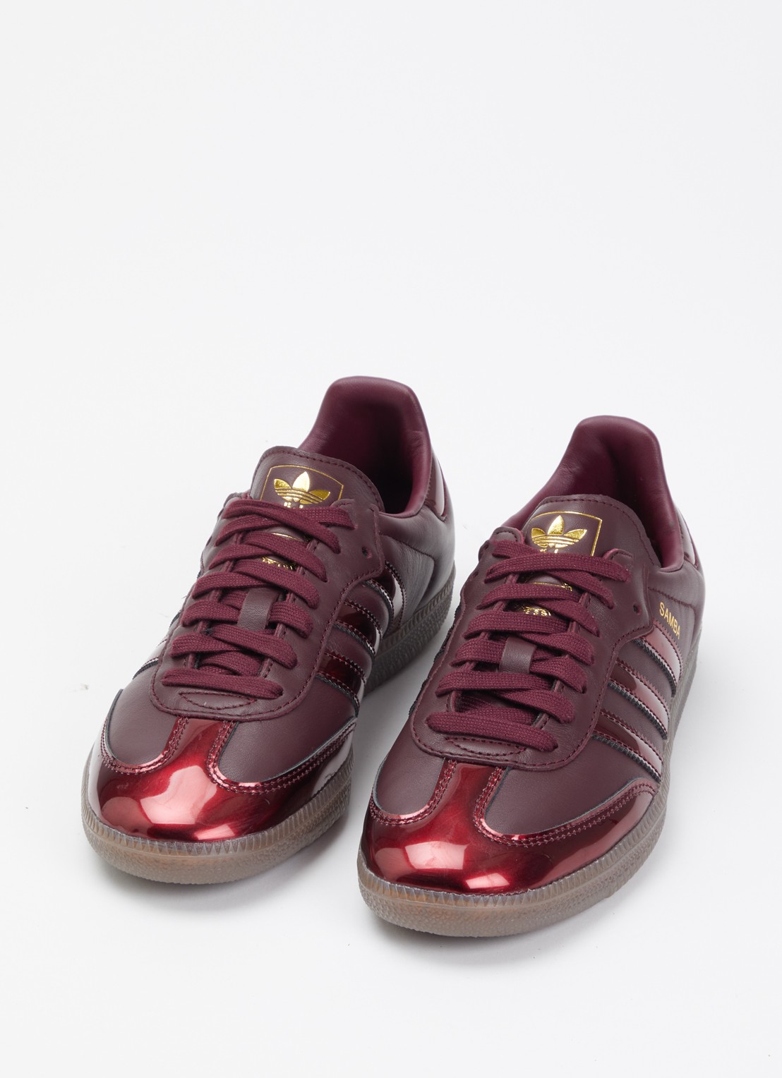 Adidas Samba OG sneaker van leer met metallic details  - detail 3 aubergine