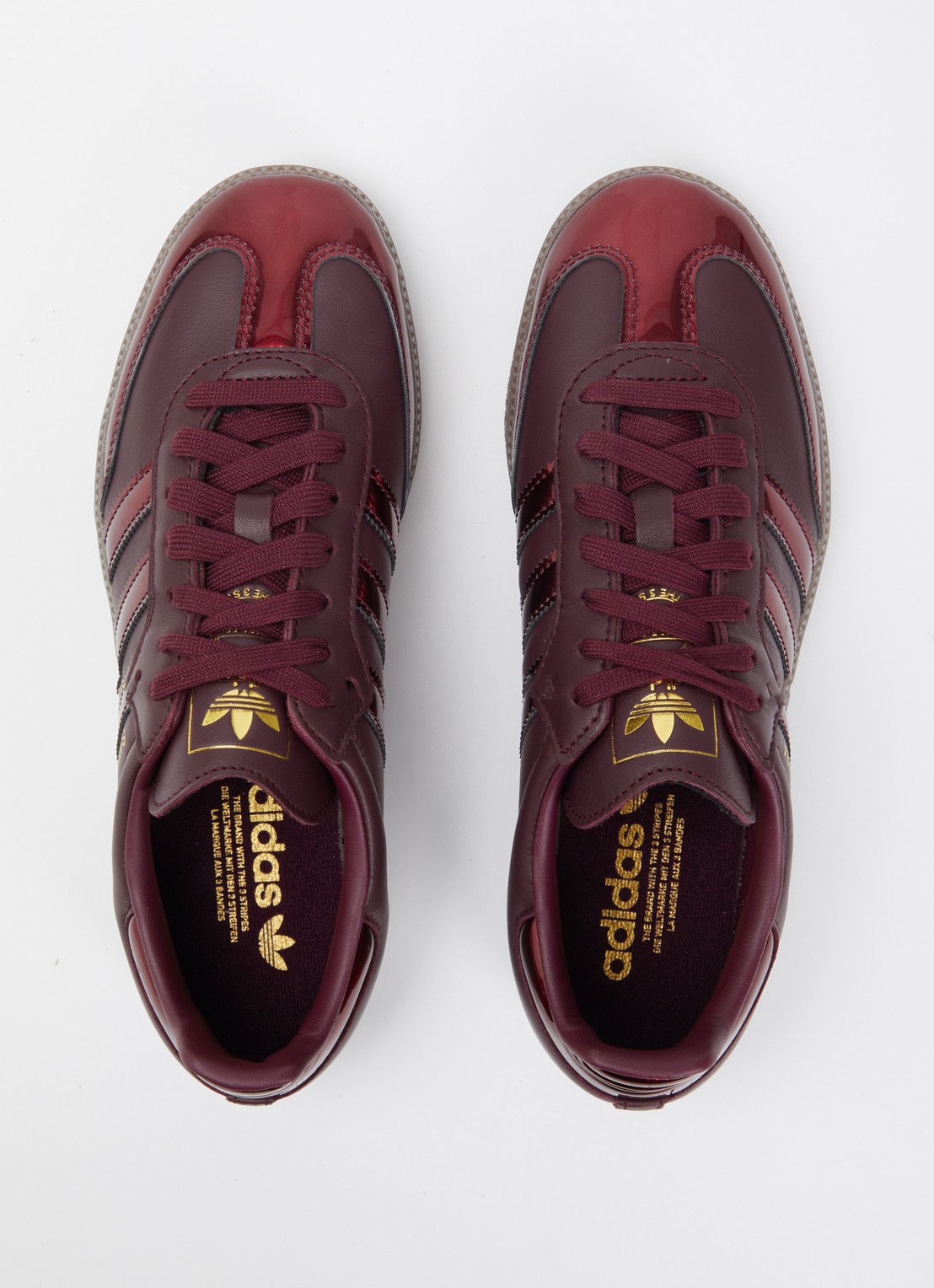 Adidas Samba OG sneaker van leer met metallic details  - detail 4 aubergine