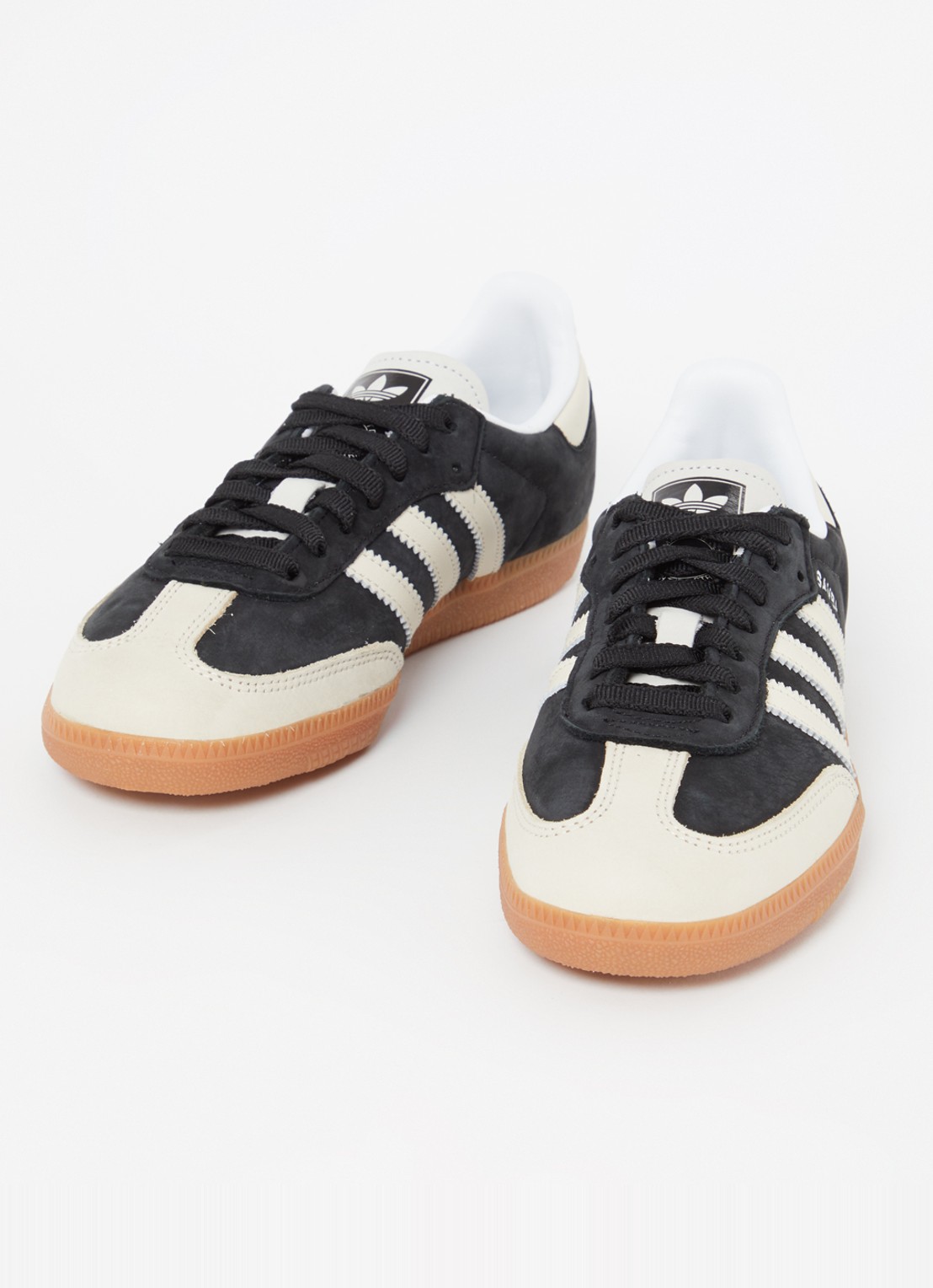 Adidas Samba OG sneaker van leer met suède details  - detail 2 zwart