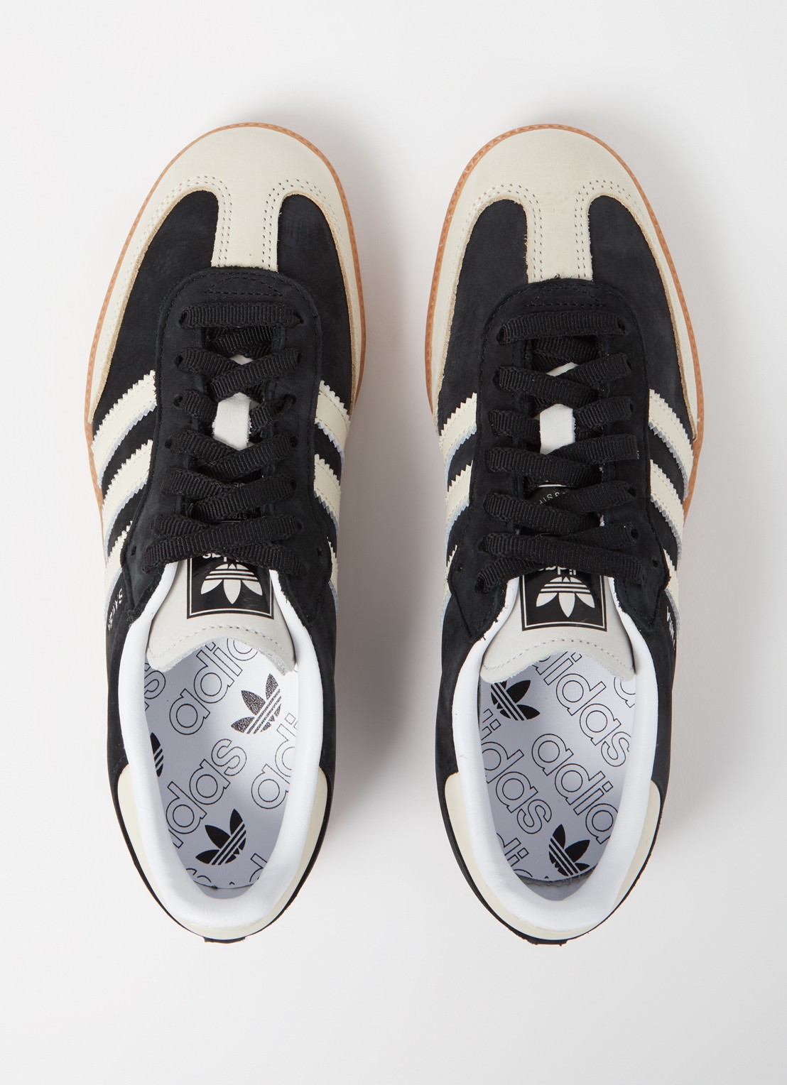 Adidas Samba OG sneaker van leer met suède details  - detail 3 zwart