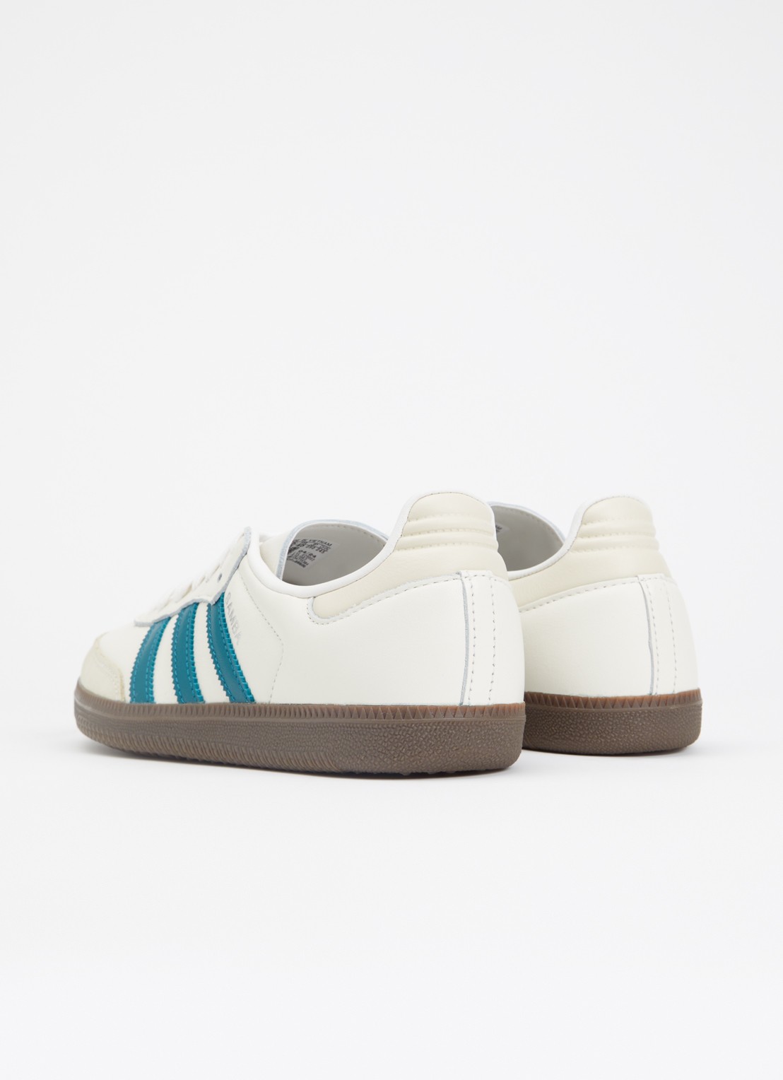 Adidas Samba OG sneaker van leer met suède details  - achterkant 2 creme
