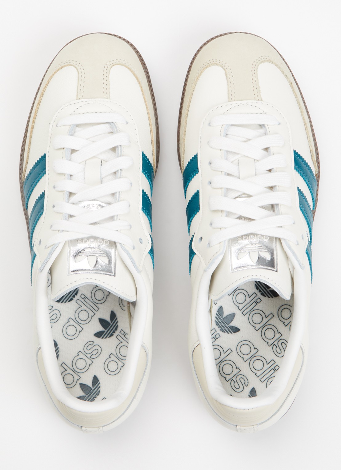 Adidas Samba OG sneaker van leer met suède details  - detail 9 creme