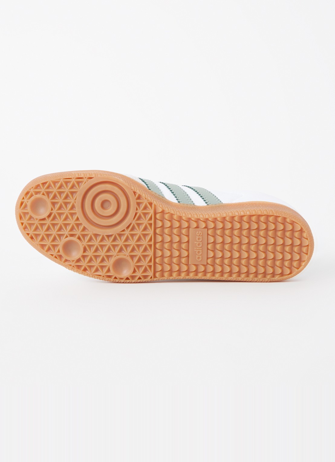 Adidas Samba OG sneaker van leer met suède details  - detail 3 lindegroen
