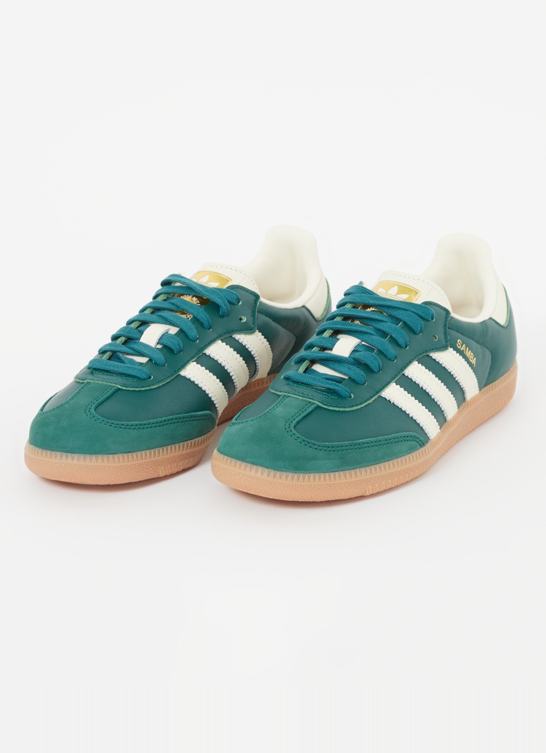 Adidas Samba OG sneaker van leer met suède details  - detail 2 groen