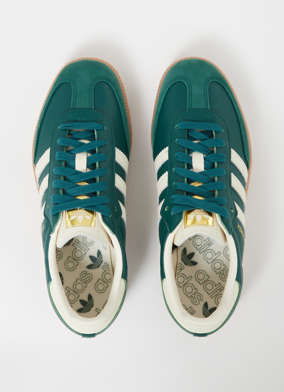 Adidas Samba OG sneaker van leer met suède details  - detail 3 groen