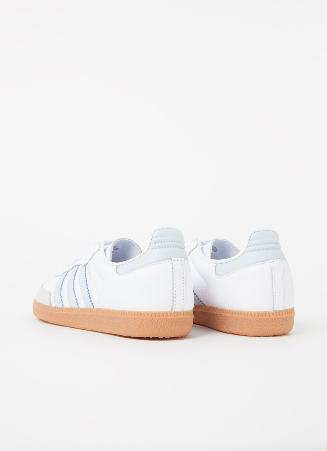Adidas Samba OG sneaker van leer met suède details  - detail 2 lichtblauw