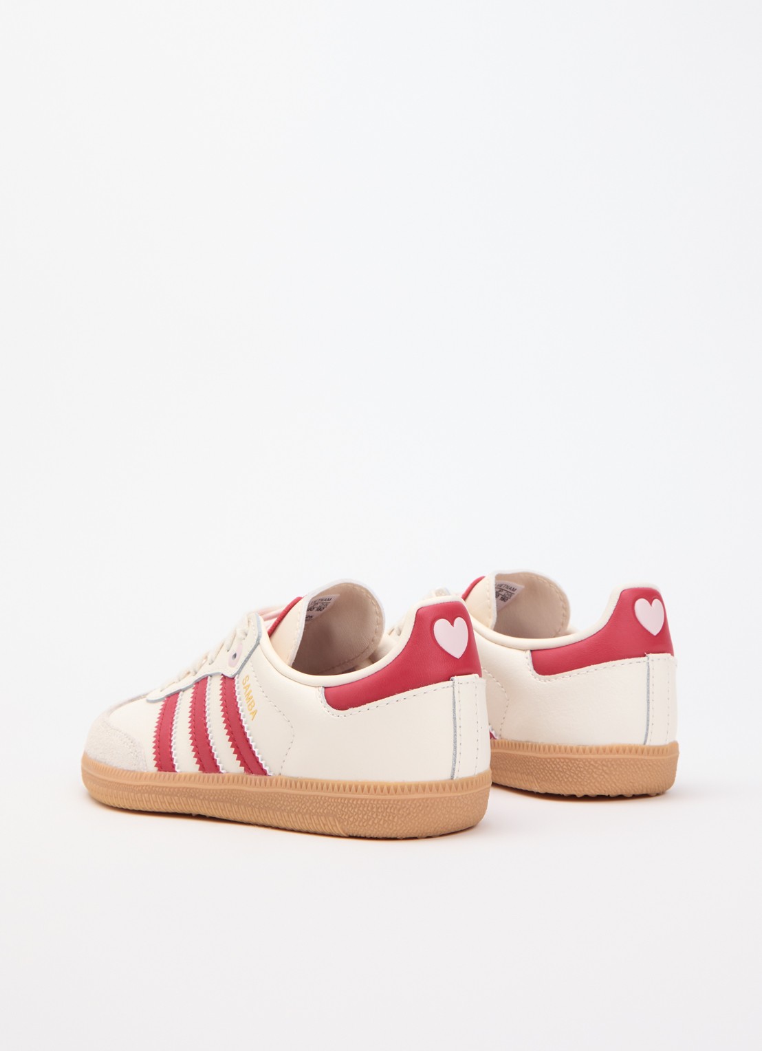 Adidas Samba OG sneaker van leer met suède details - achterkant 3 creme