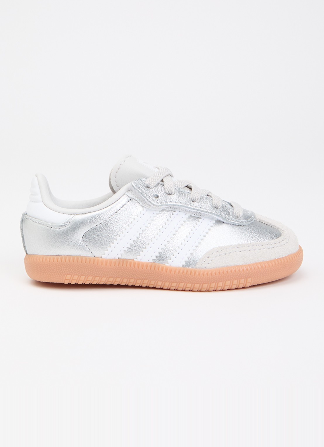 Adidas Samba OG sneaker van leer met suède details - voorkant 4 zilver