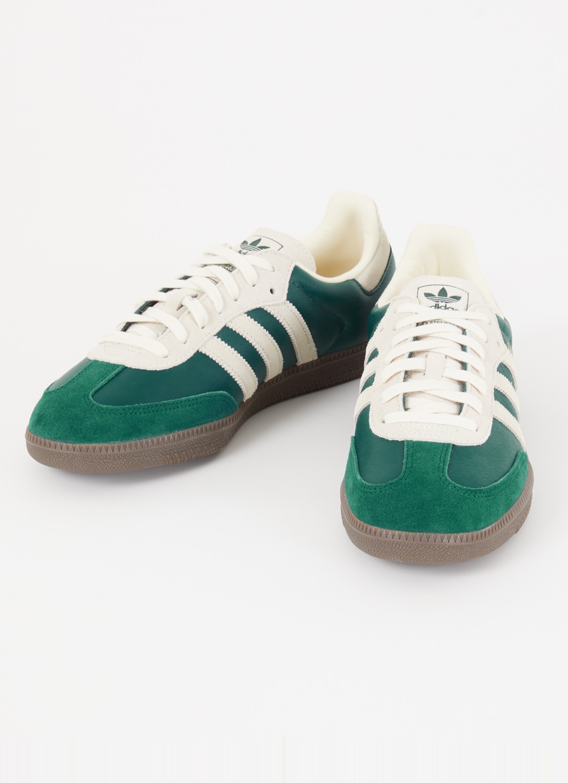 Adidas Samba OG sneaker van leer met suède details - detail groen