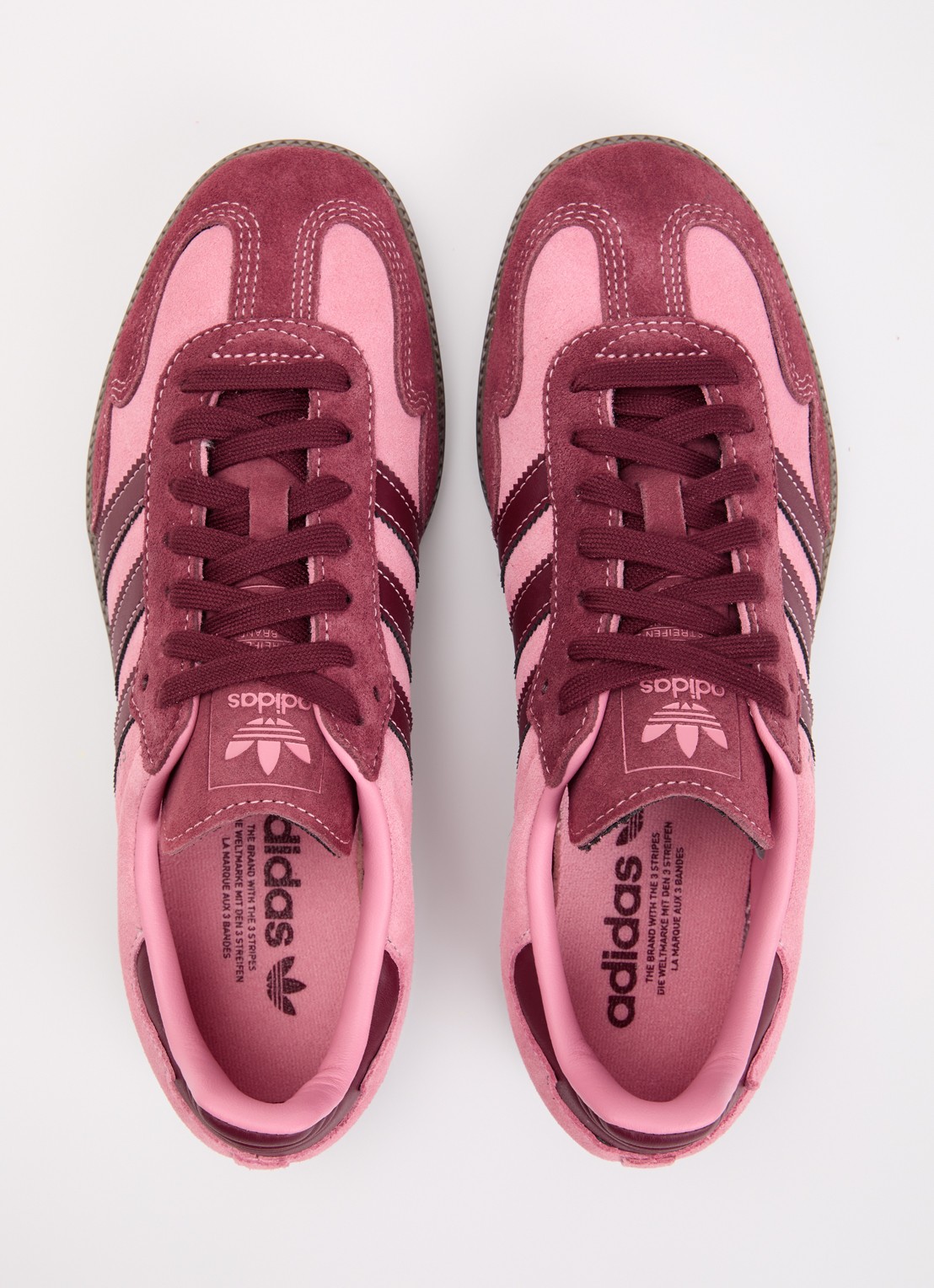 Adidas Samba OG sneaker van suede met lerendetails - detail 2 roze