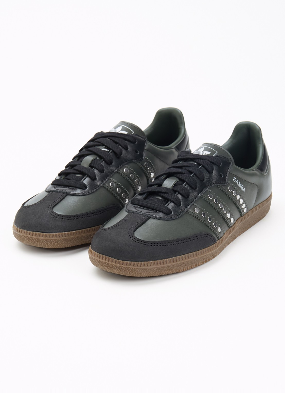 Adidas Samba sneaker van leer - detail antraciet