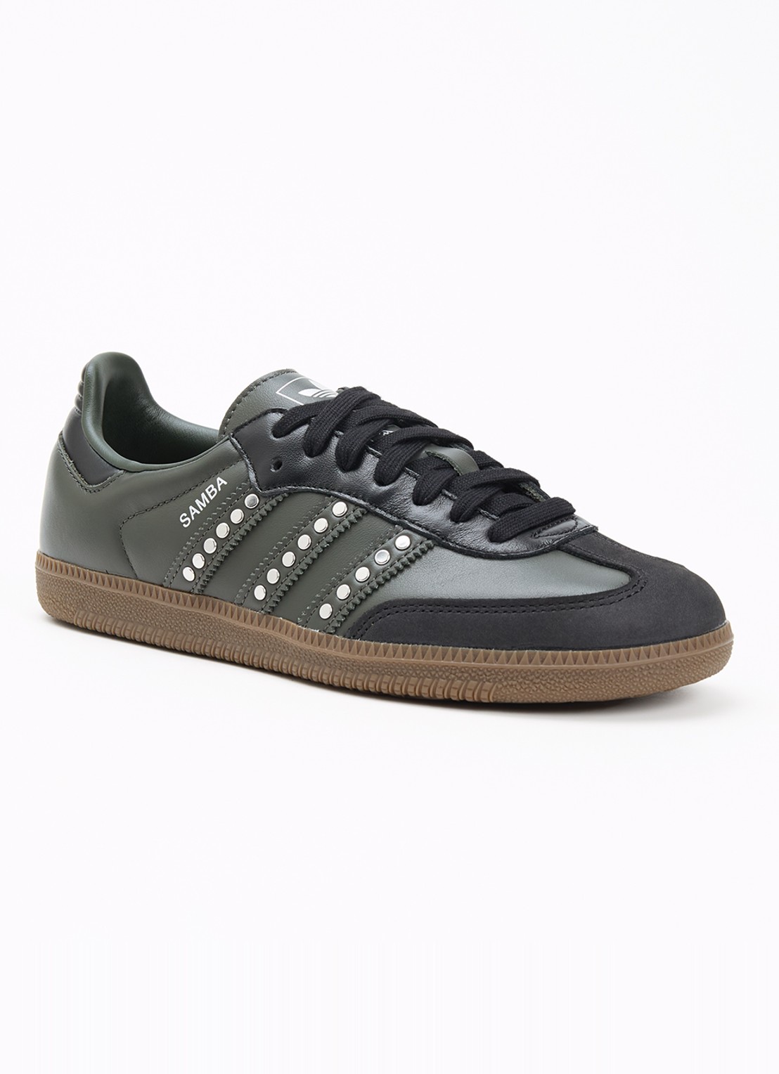 Adidas Samba sneaker van leer - voorkant 4 antraciet