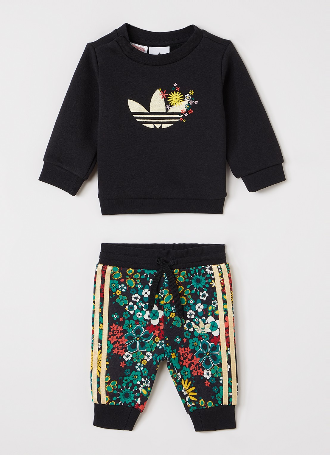Adidas Set van sweater en joggingbroek 2-delig - voorkant zwart