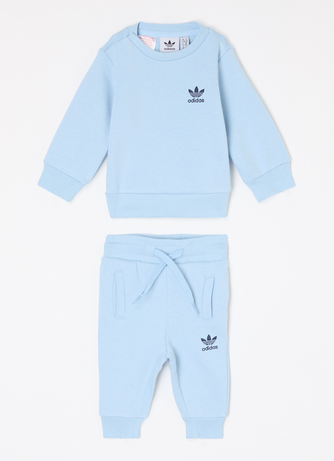 Adidas Set van sweater met joggingbroek 2-delig - voorkant lichtblauw