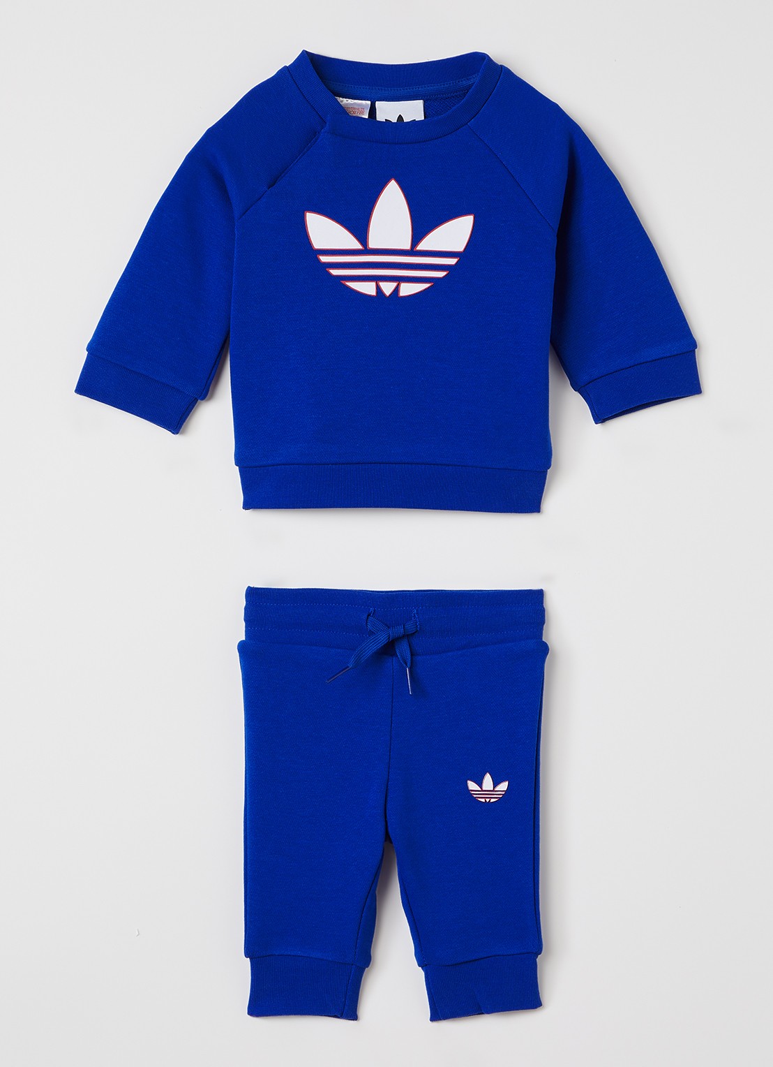 Adidas Set van sweater met joggingbroek 2-delig - voorkant kobaltblauw