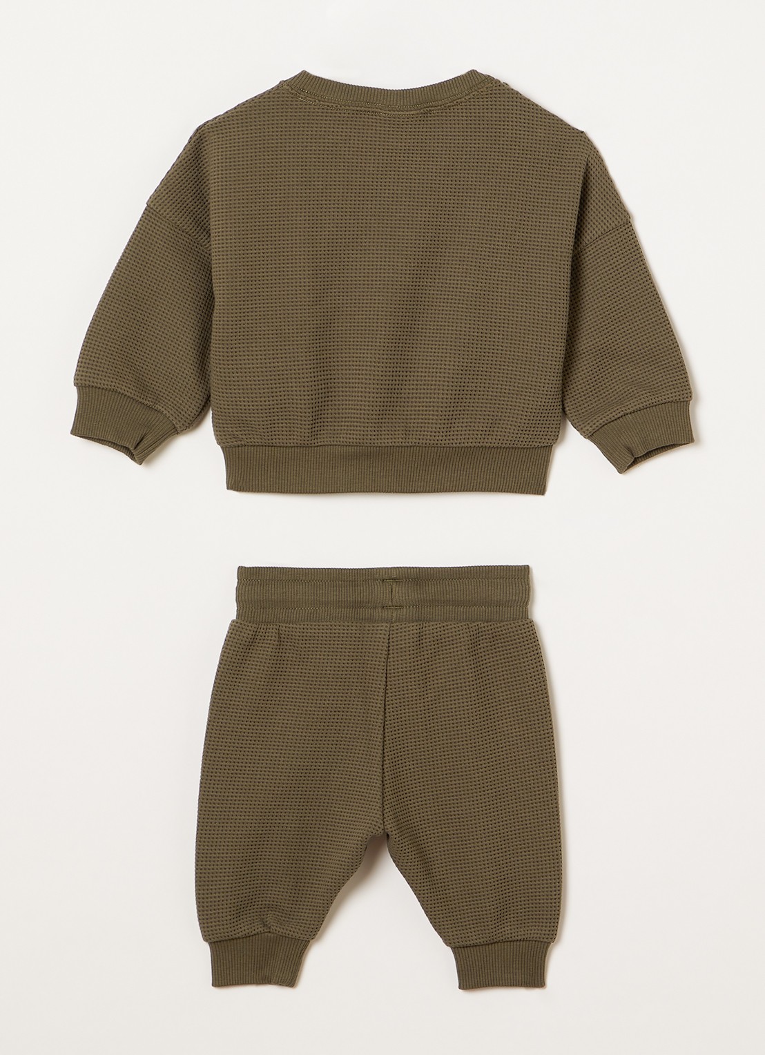 Adidas Set van sweater met joggingbroek 2-delig - voorkant 2 legergroen