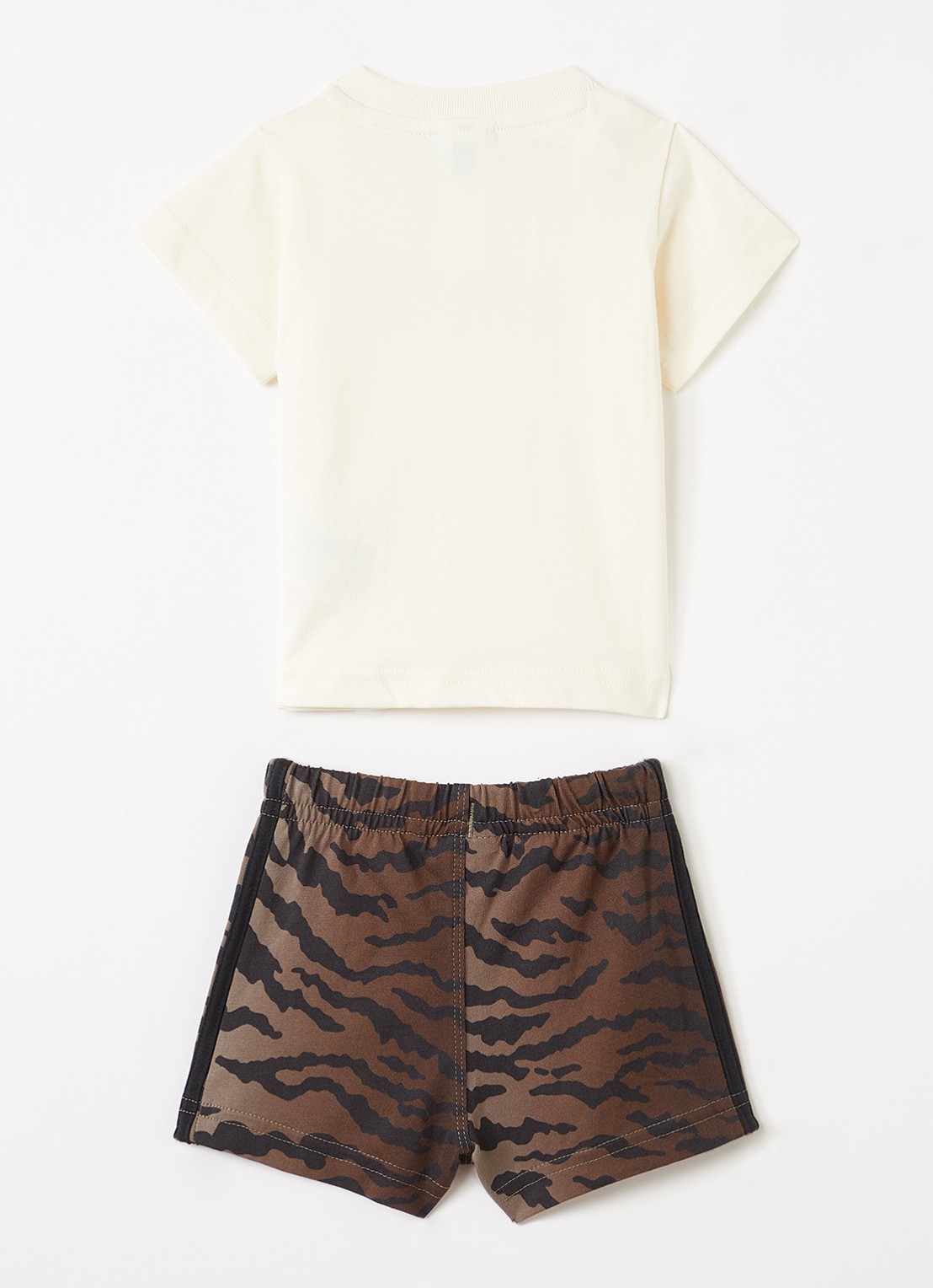 Adidas Set van T-shirt met korte broek 2-delig - voorkant 2 gebroken wit