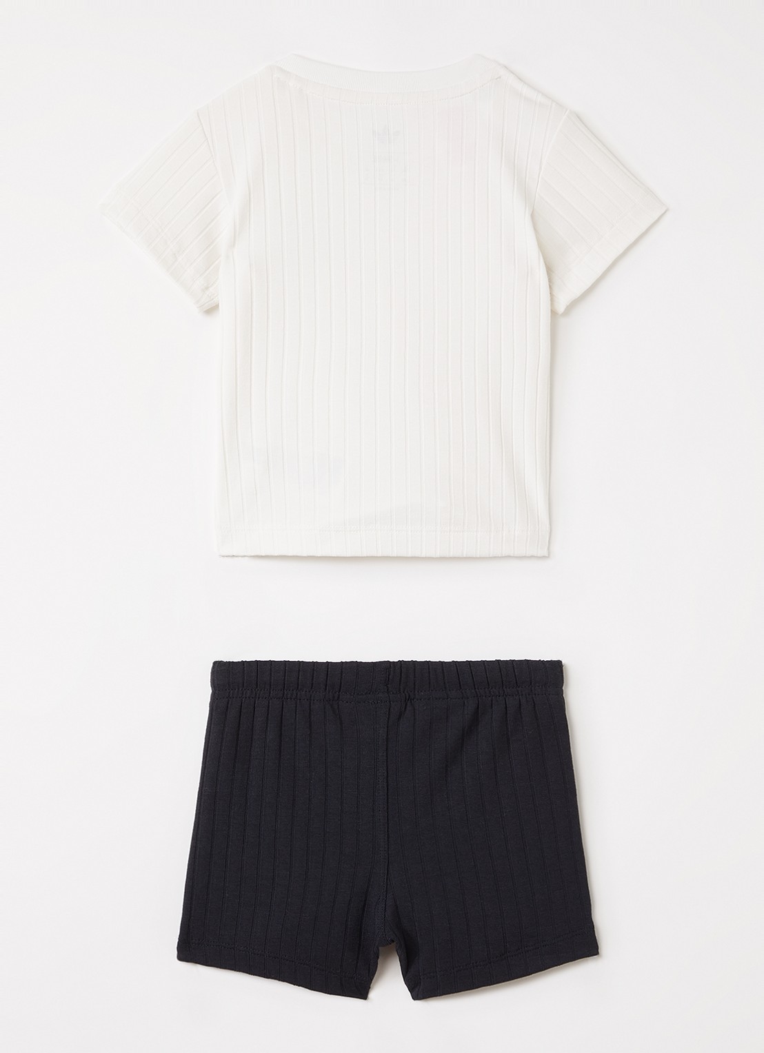 Adidas Set van T-shirt met korte broek 2-delig - voorkant 2 zwart