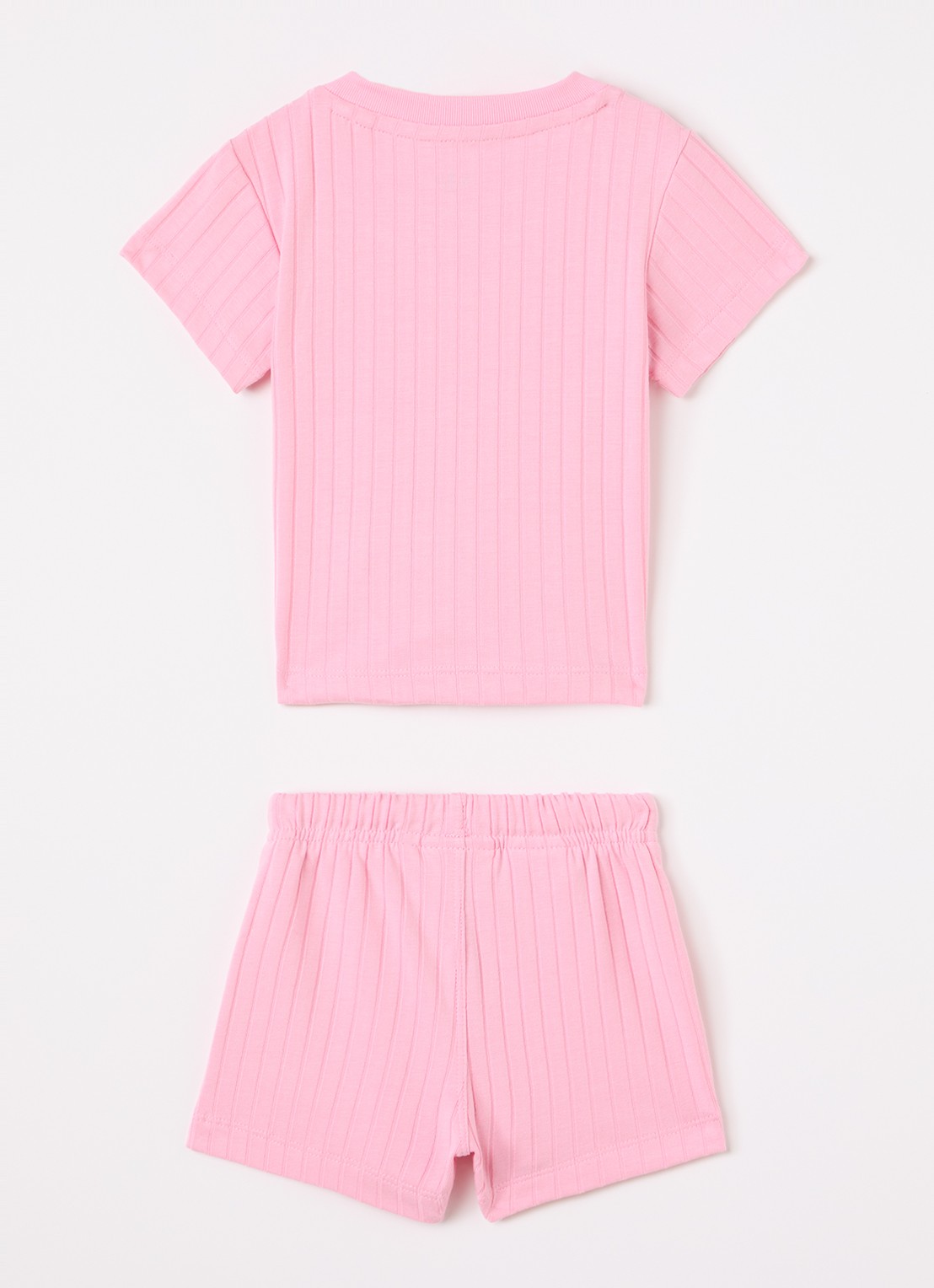 Adidas Set van T-shirt met korte broek 2-delig - voorkant 2 roze