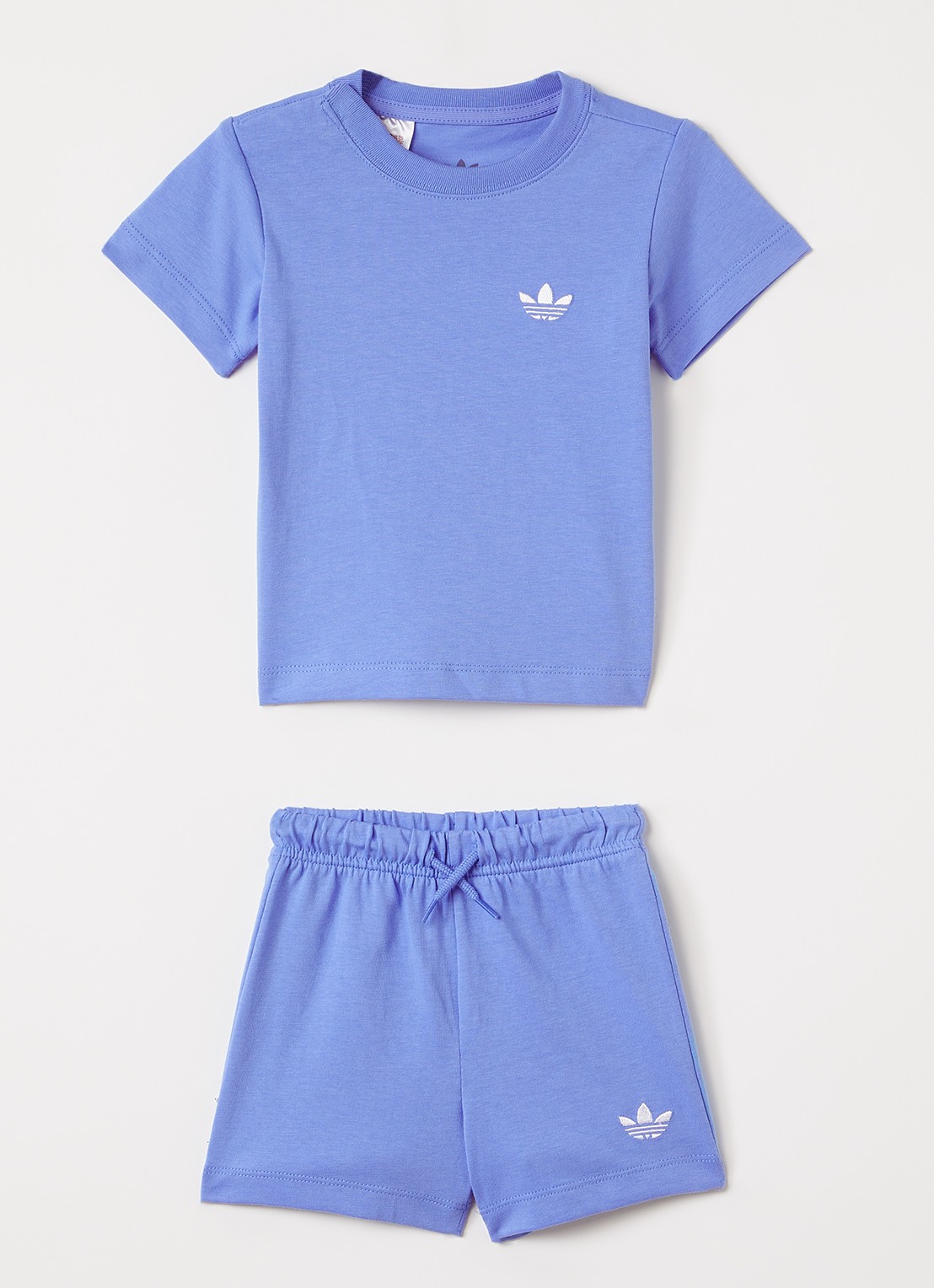 Adidas Set van T-shirt met korte broek 2-delig - voorkant 3 blauw