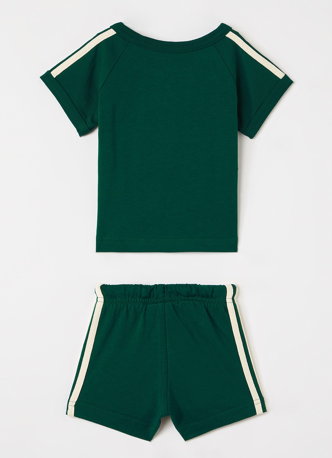 Adidas Set van T-shirt met korte broek 2-delig - voorkant 2 groen