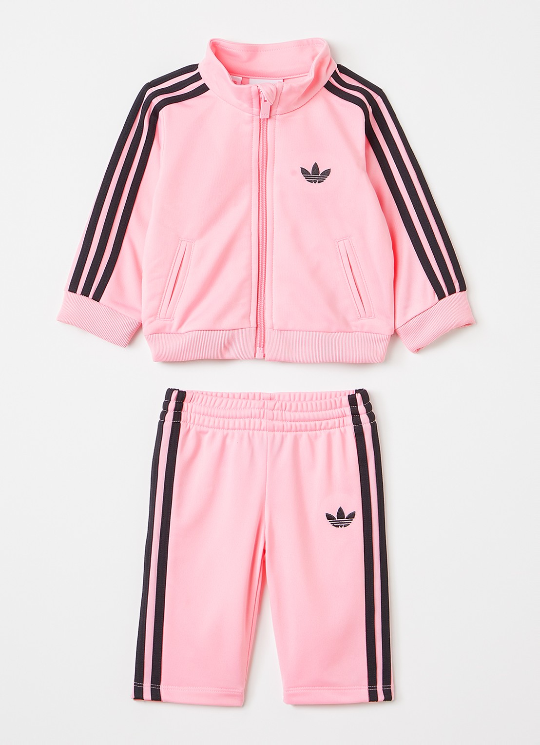 Adidas Set van trackvest met trackpants 2-delig - voorkant roze