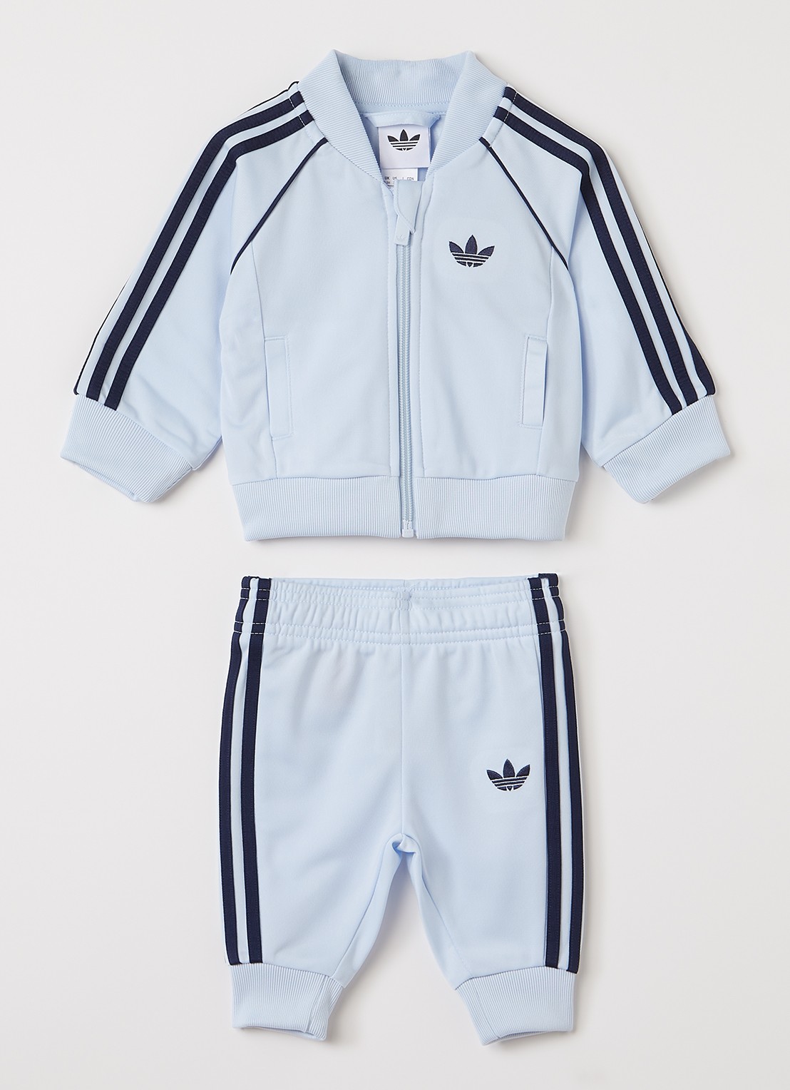 Adidas Set van trackvest met trackpants 2-delig - voorkant lichtblauw