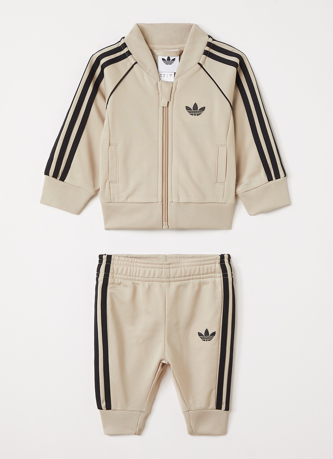Adidas Set van trackvest met trackpants 2-delig - voorkant goud