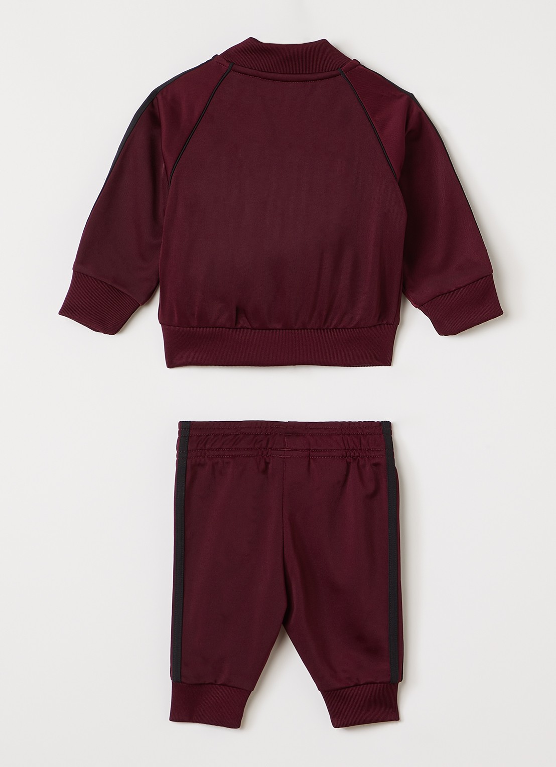 Adidas Set van trackvest met trackpants 2-delig - voorkant 2 bordeauxrood